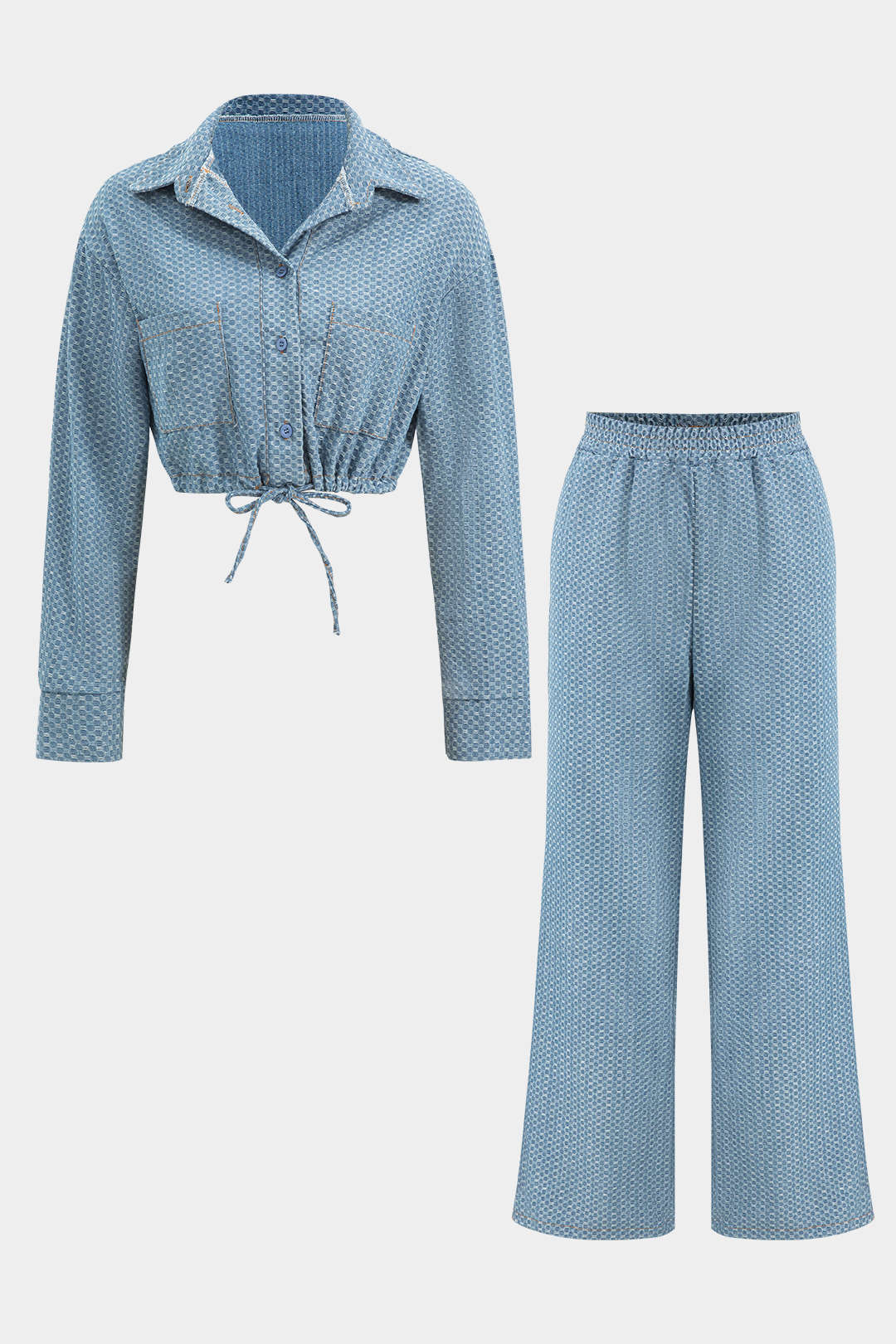 Arden Denim Drawstring Set