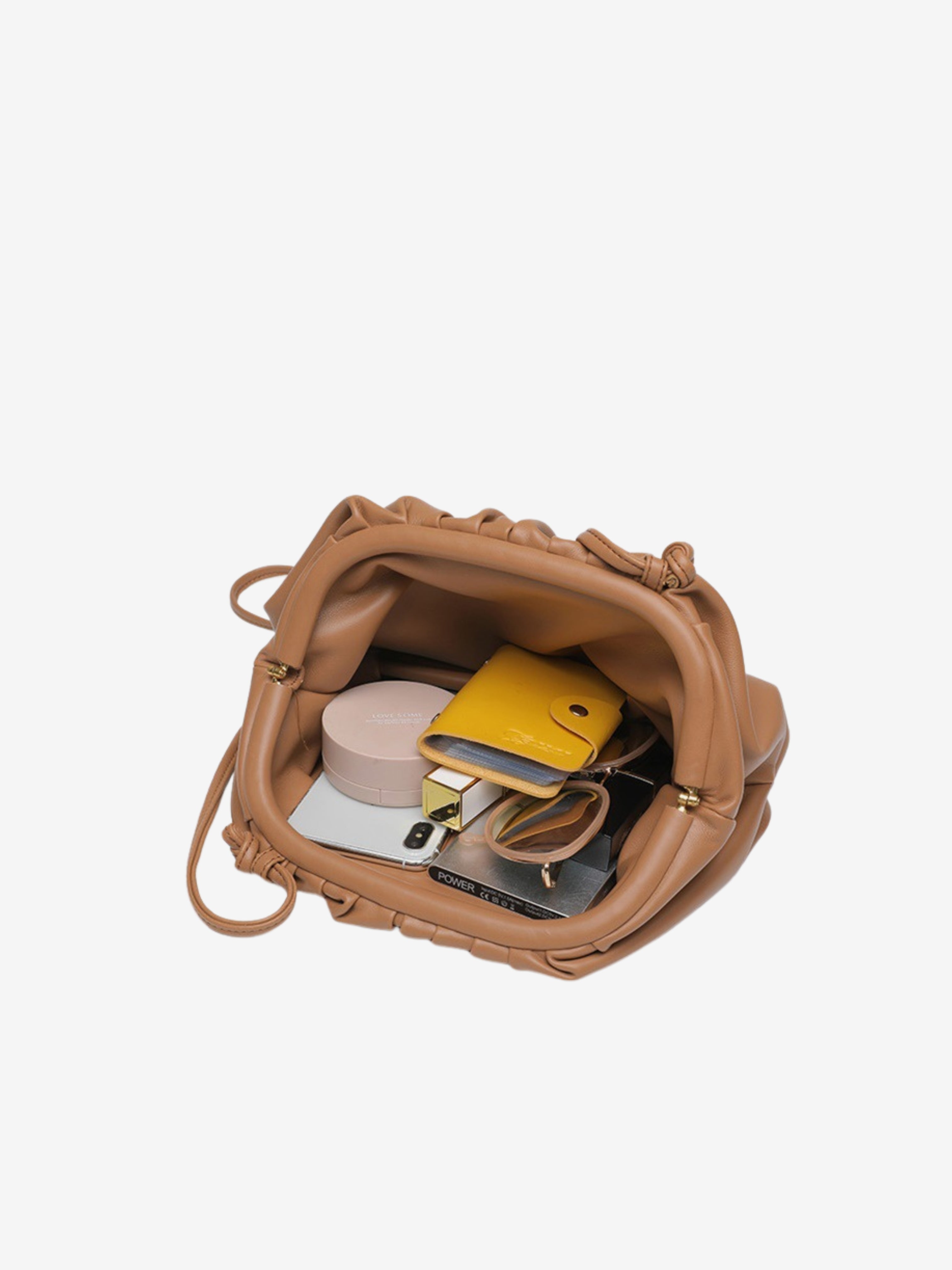 Vienna Ruched Drawstring Shoulder Bag
