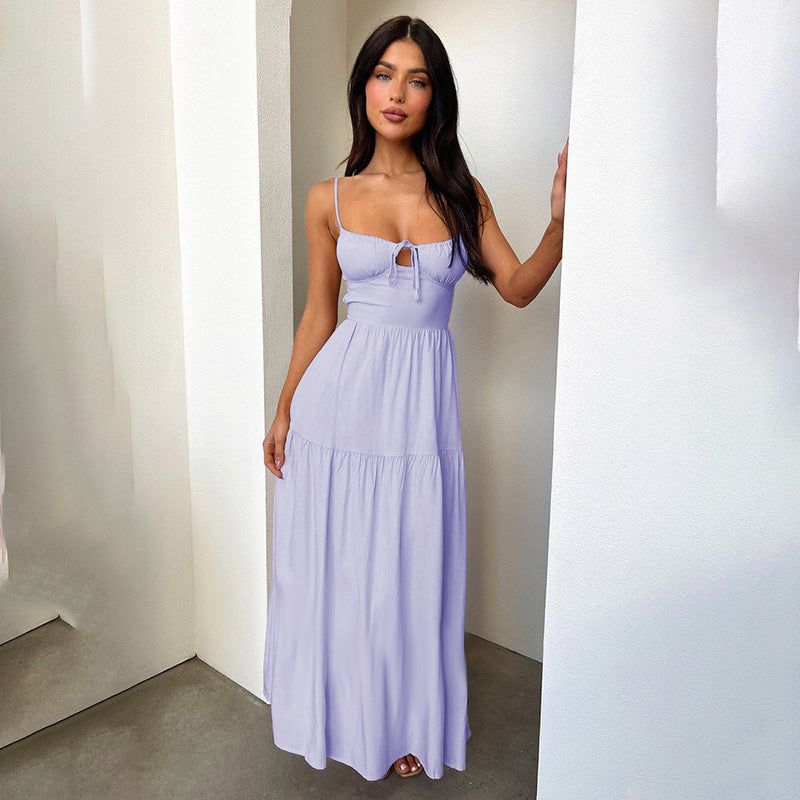 Moonrise Tiered Tie-Front Maxi Dress