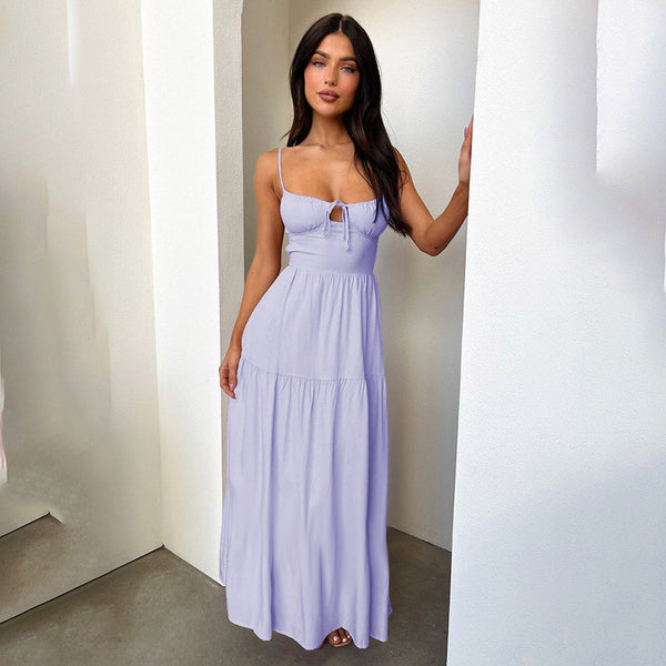 Moonrise Tiered Tie-Front Maxi Dress
