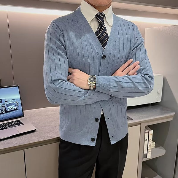 Wexford Polished Rib Button Cardigan