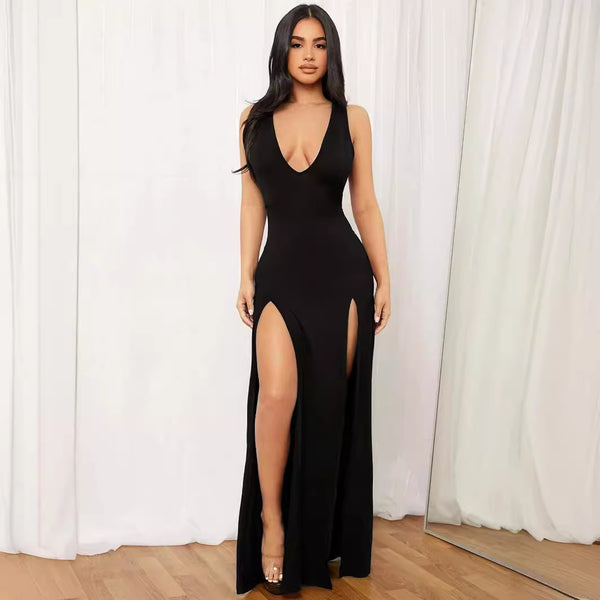 Nerisse Twin-Split Maxi Dress