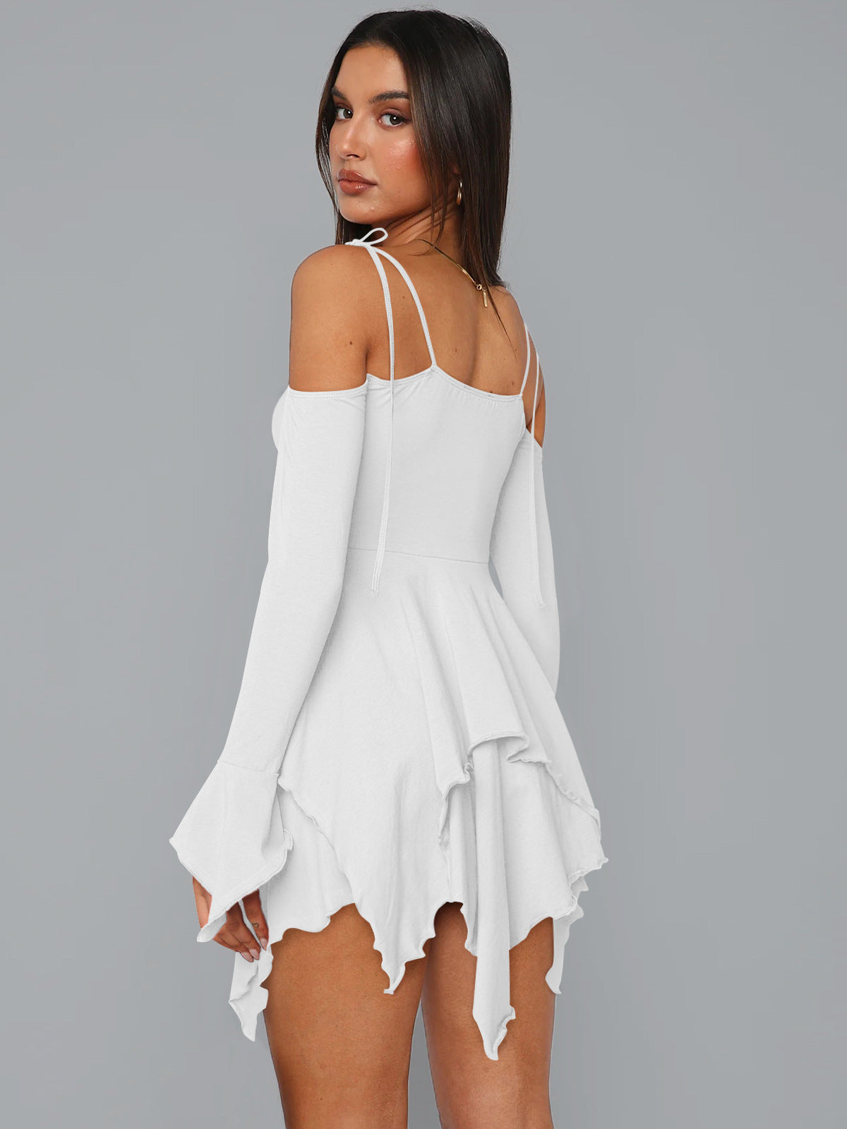 Lyara Flame Drape Mini Dress