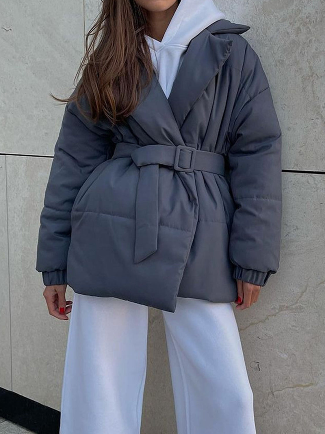 Cloudbound Belted Puffer Jacket