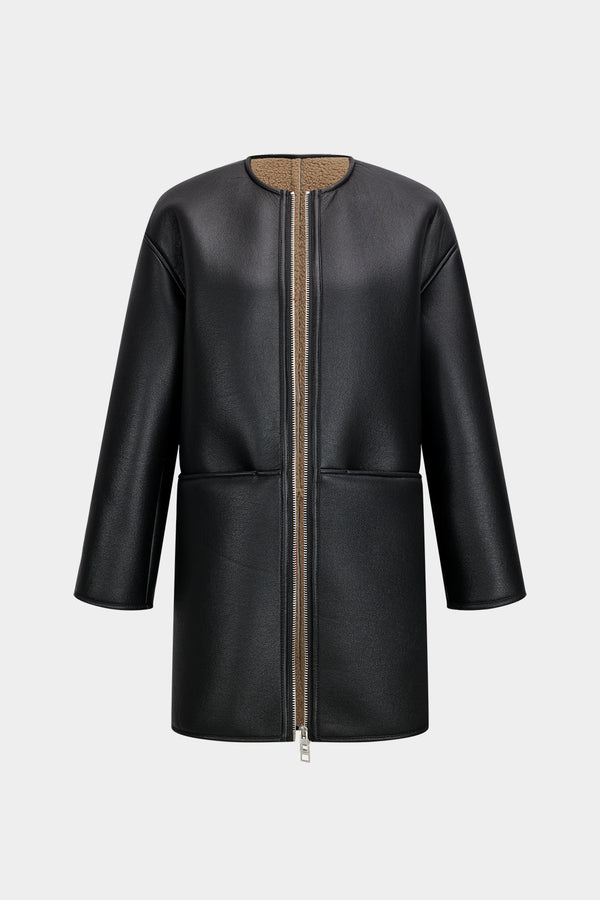 Monarch Coreline Leather Zip Coat