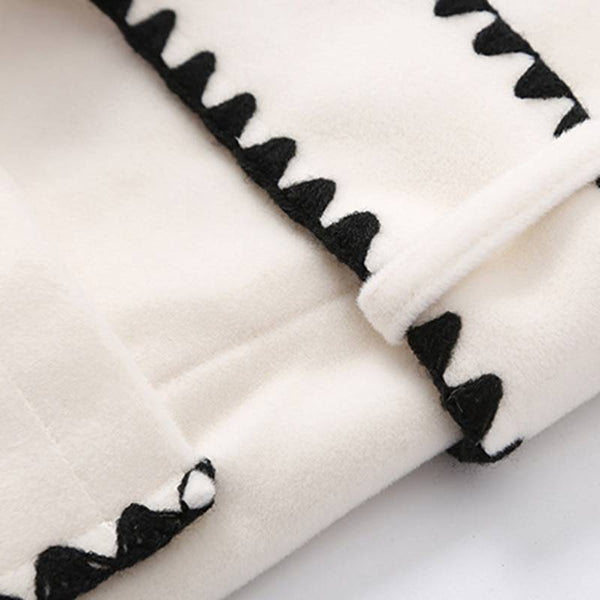 Stitched Charm Belted Coat