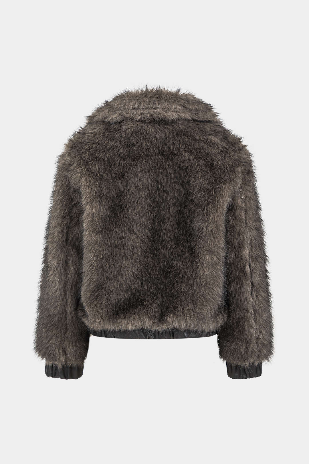 Noir Edge Faux Fur Bomber Jacket