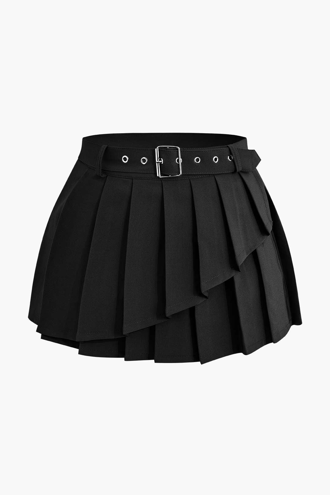 Layered Pleated Mini Skirt