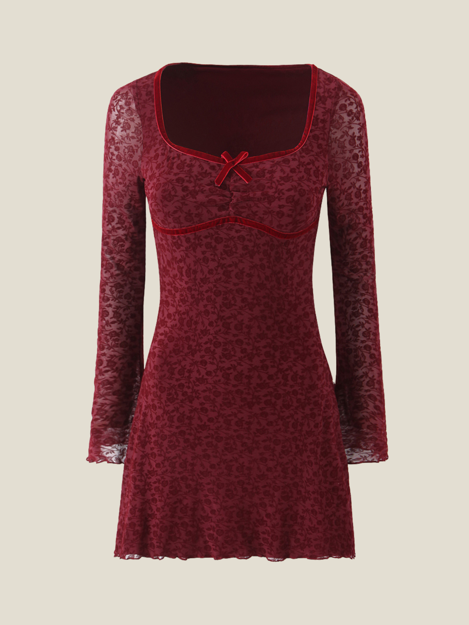 Vivienne Rose Lace Mini Dress