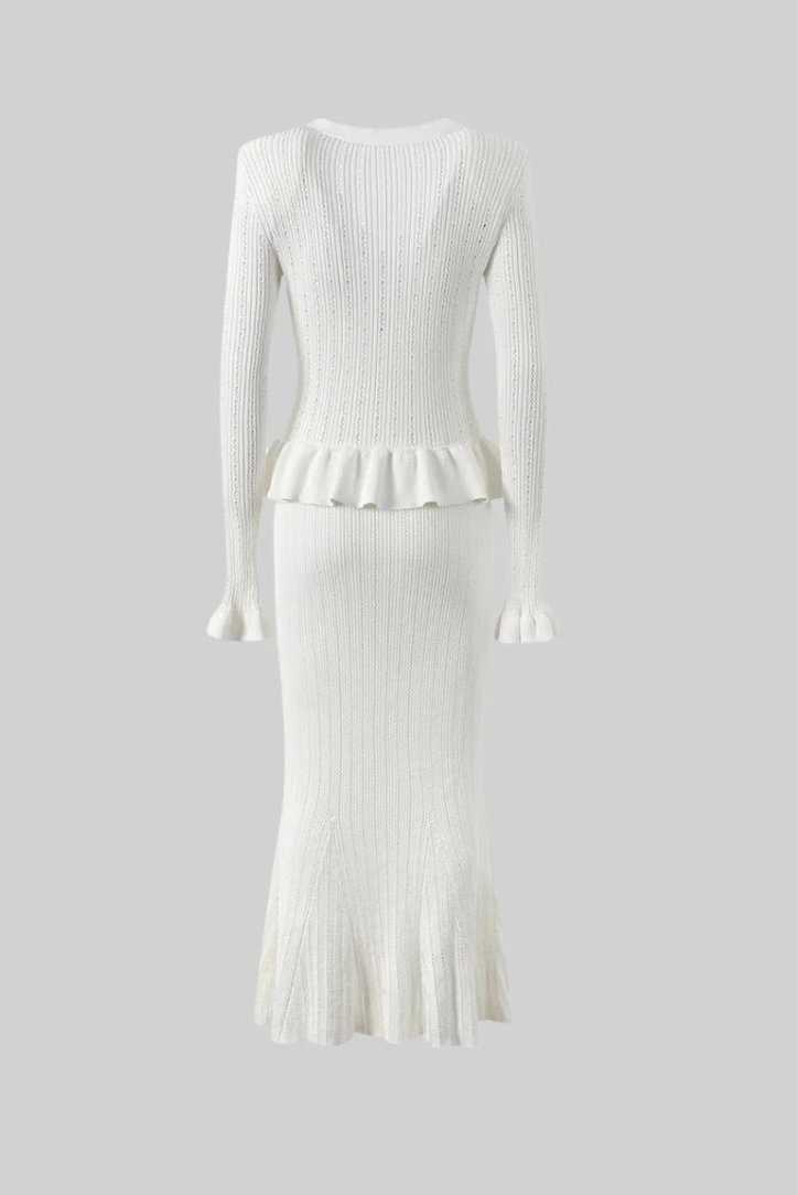 Marseille Elegance Knit Skirt Set