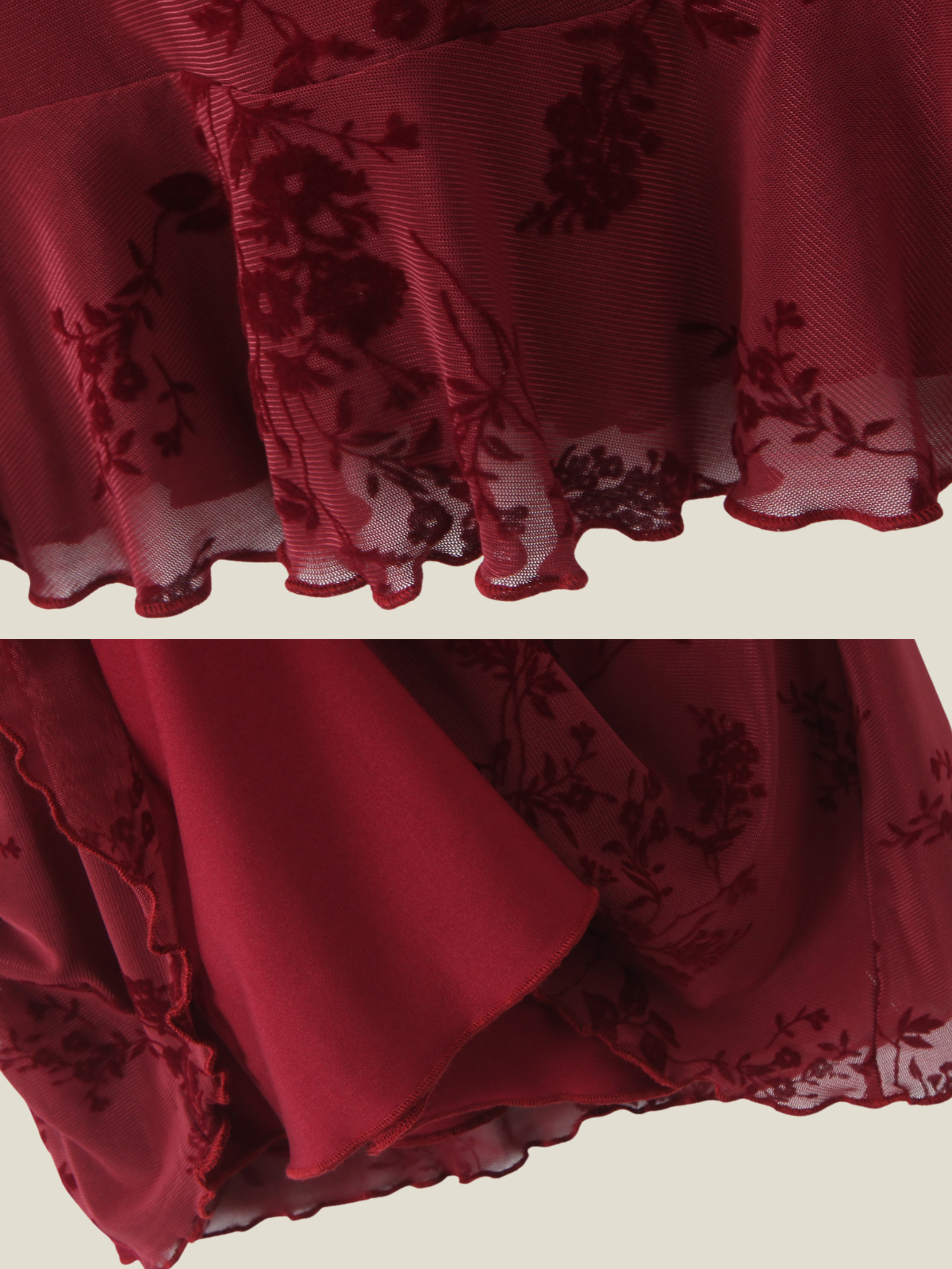 Selene Fleur Lace Trim Mini Dress