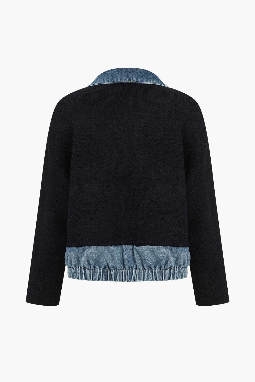 Riley Two-Tone Knit Zip Jacket