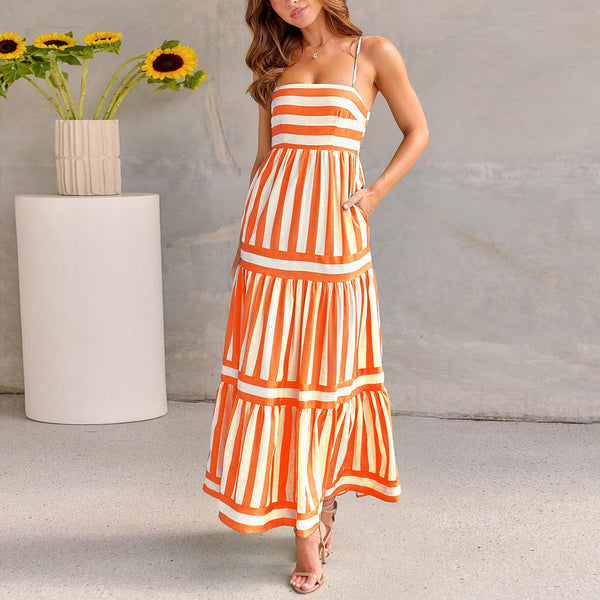 Santorini Bloom Tiered Maxi Dress