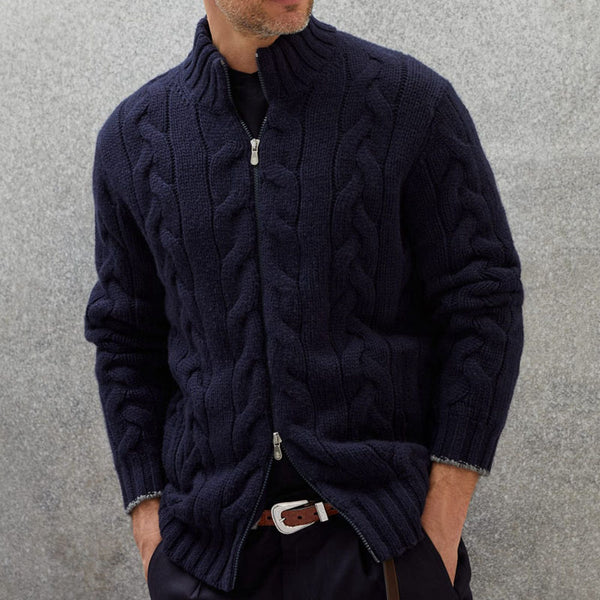Mariner Cable Zip Knit