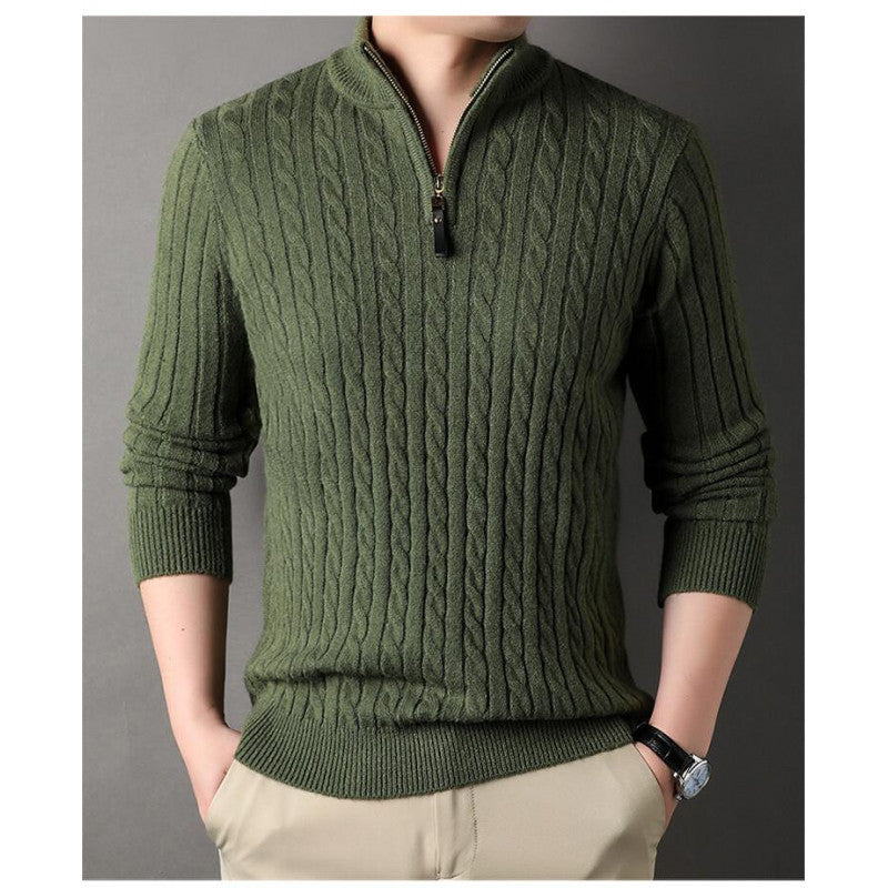 Westvale Classic Cable-Knit Quarter-Zip Jumper
