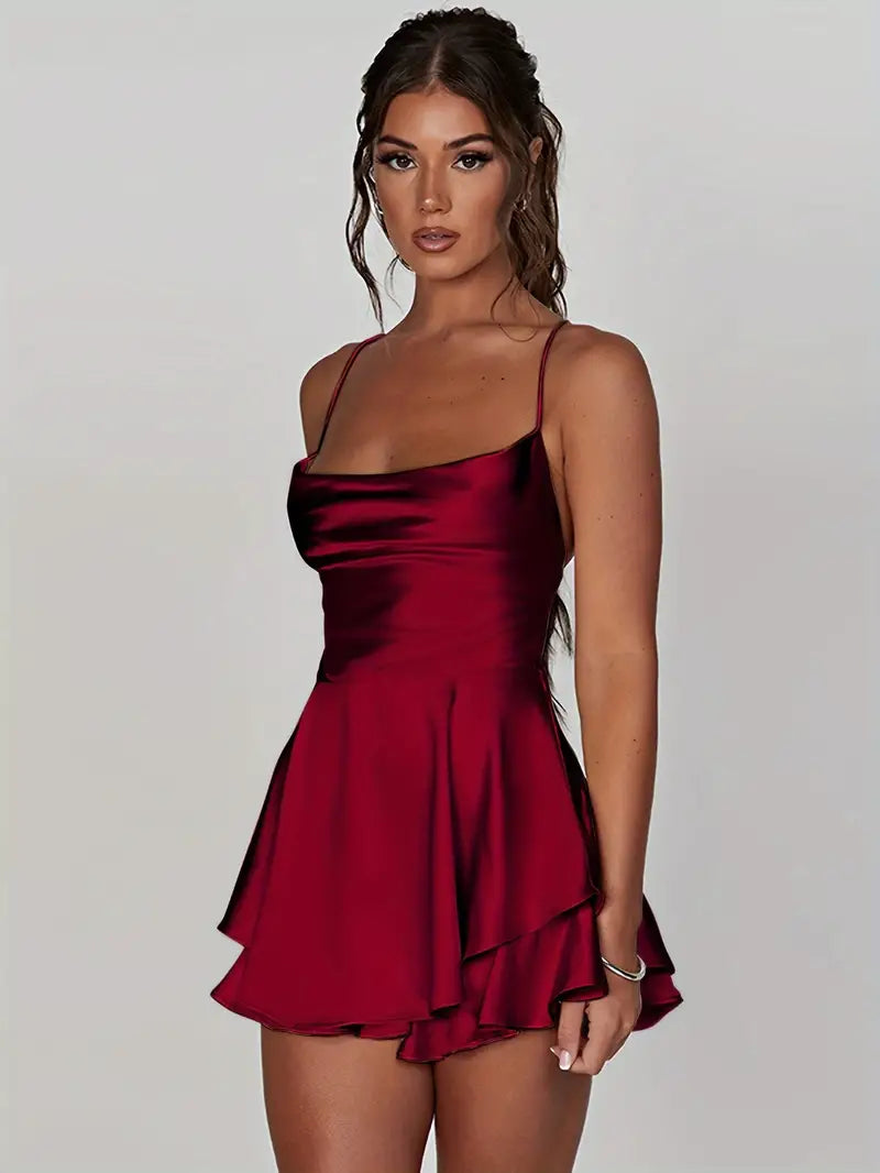 Scarlet Whispers Mini Dress