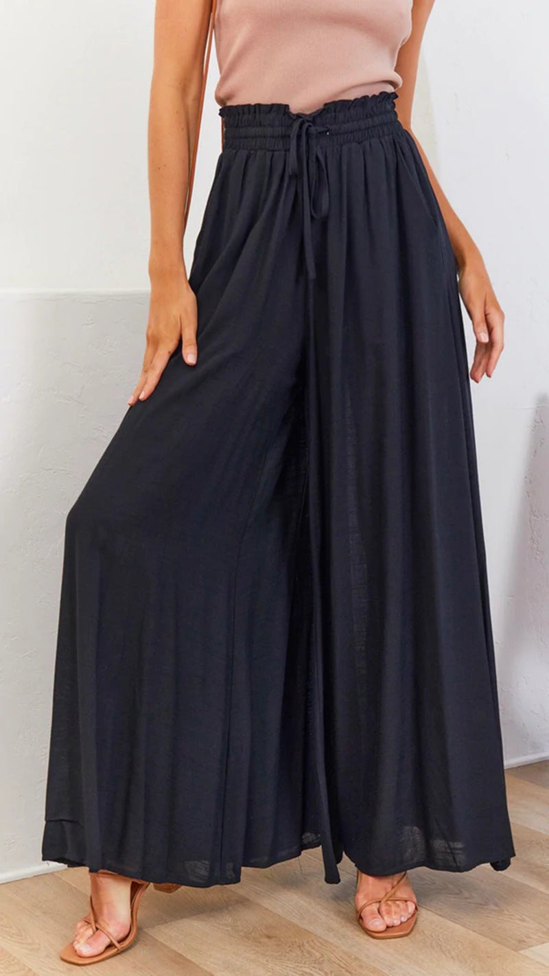 Willow Dune Wide-Leg Drawstring Pants
