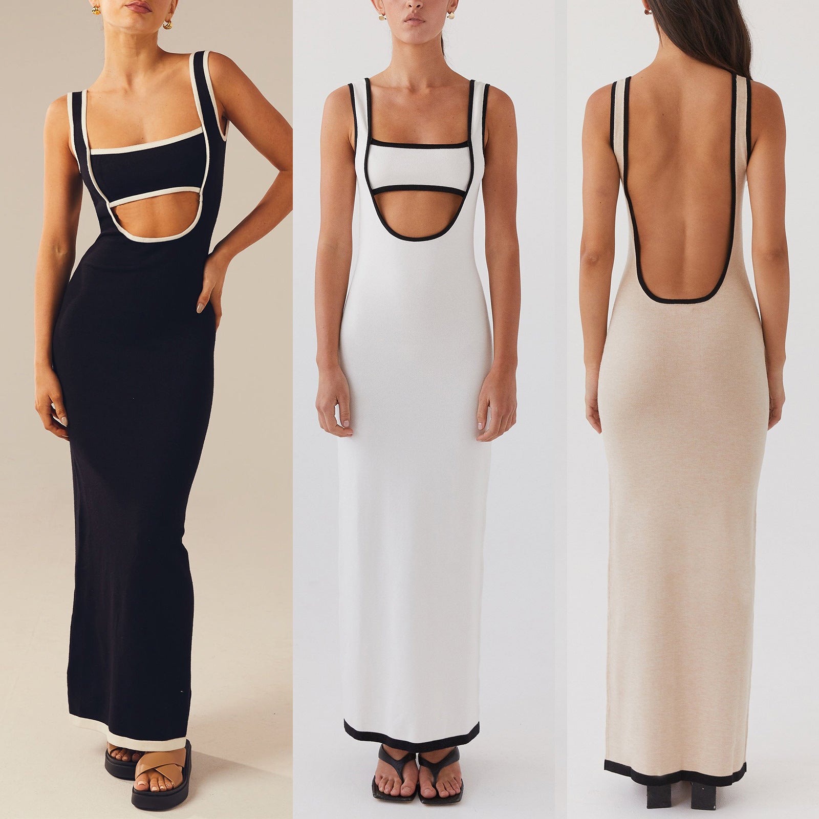 Outline Muse Contrast Maxi Dress