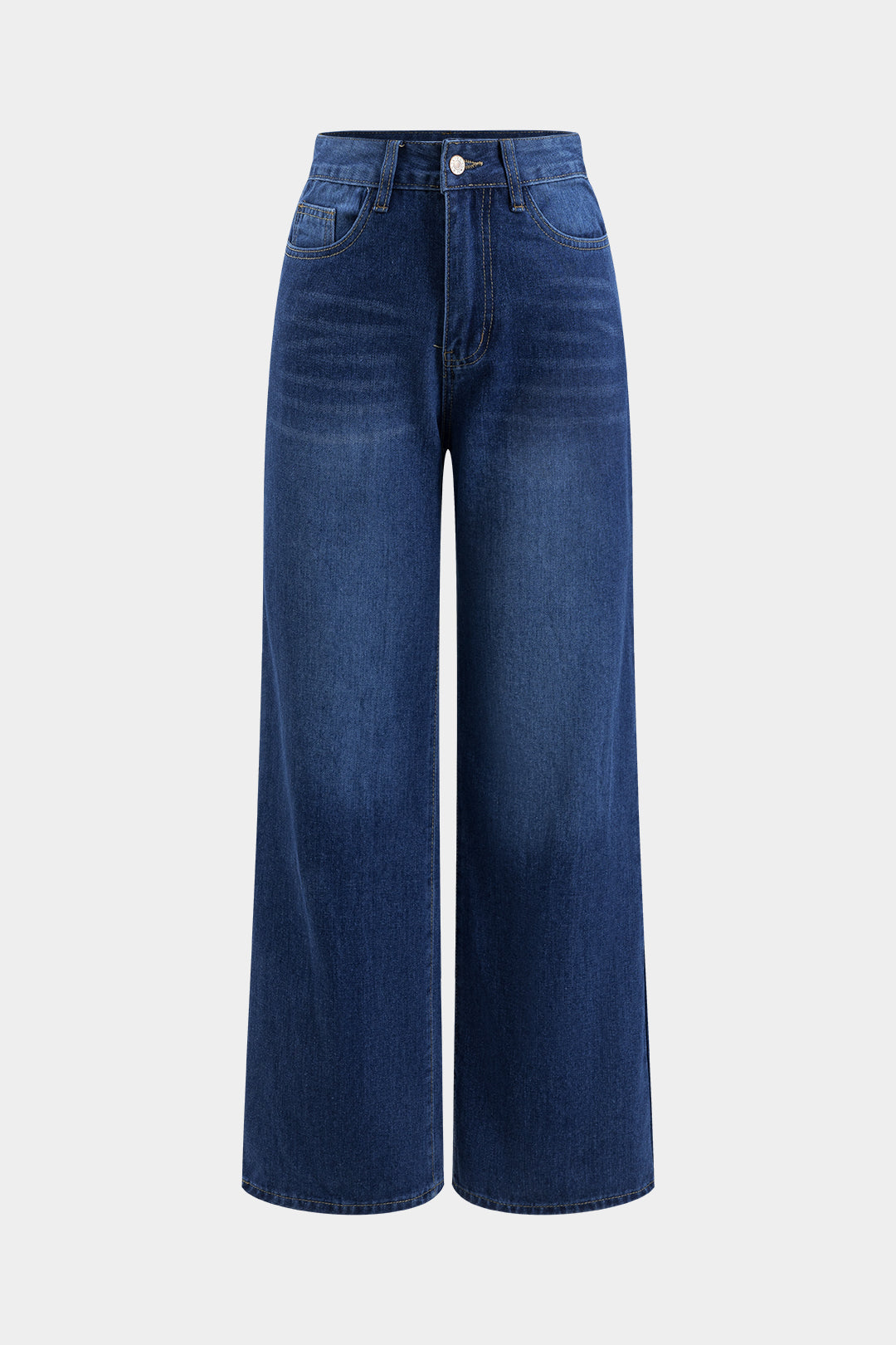Lila Denim Button-Up And Wide Leg Jean Set