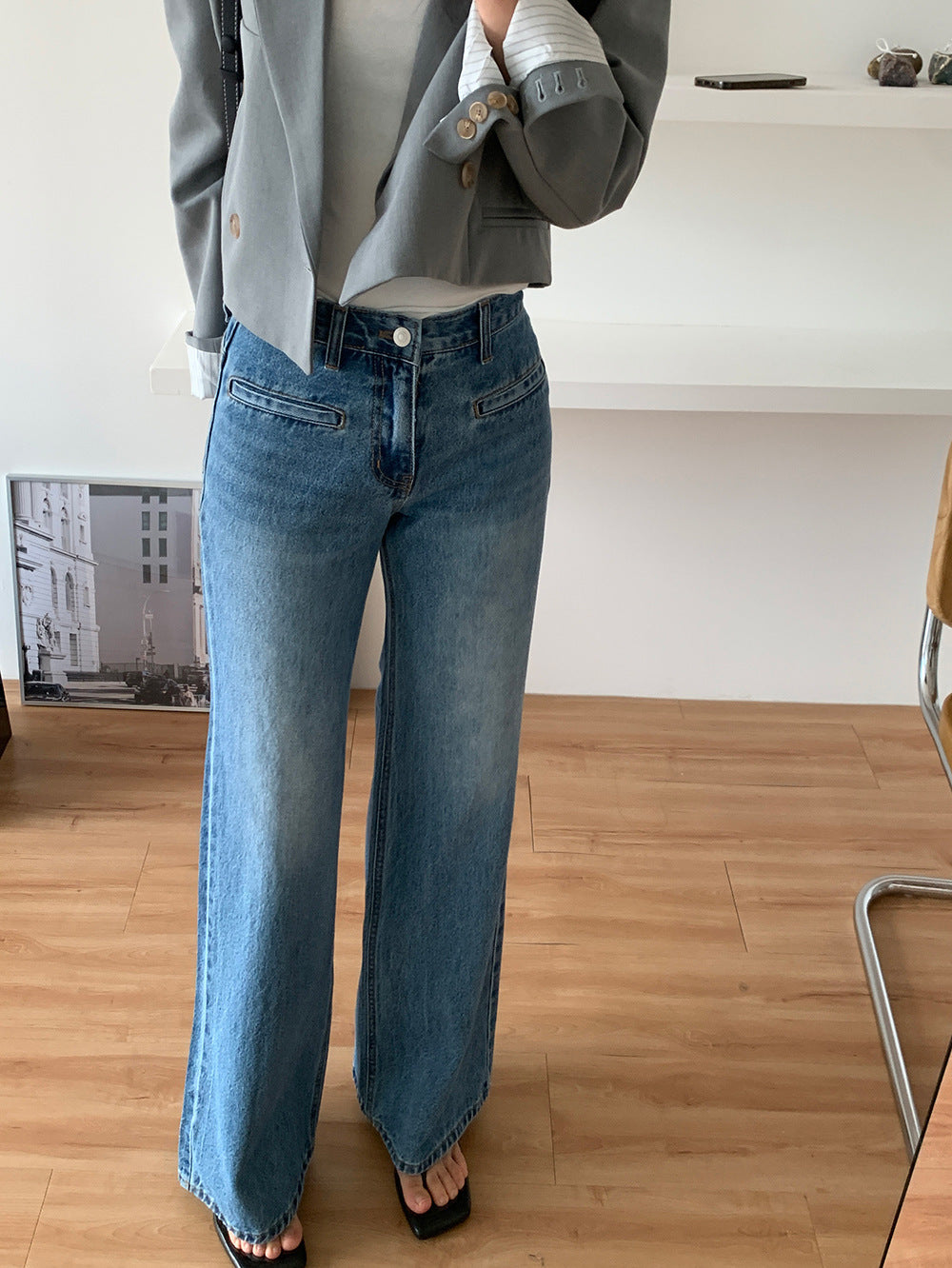 Reve High-Rise Wide Leg Jeans
