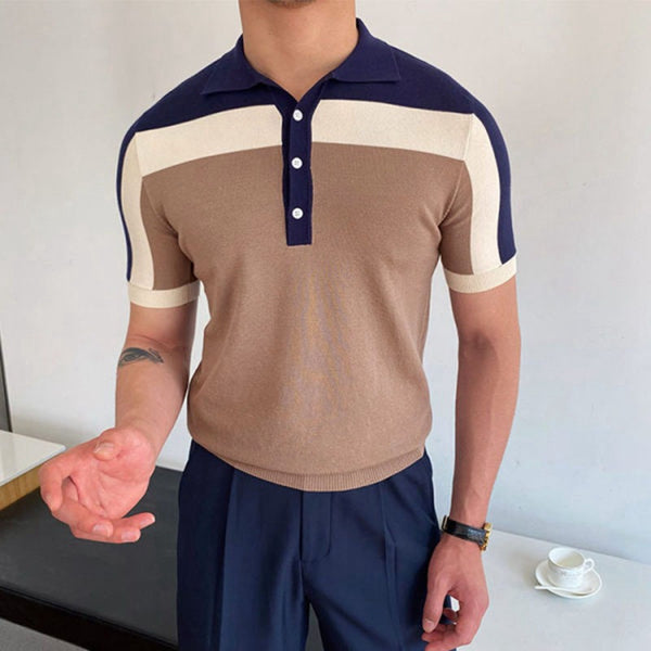 Navin Panel Knit Polo