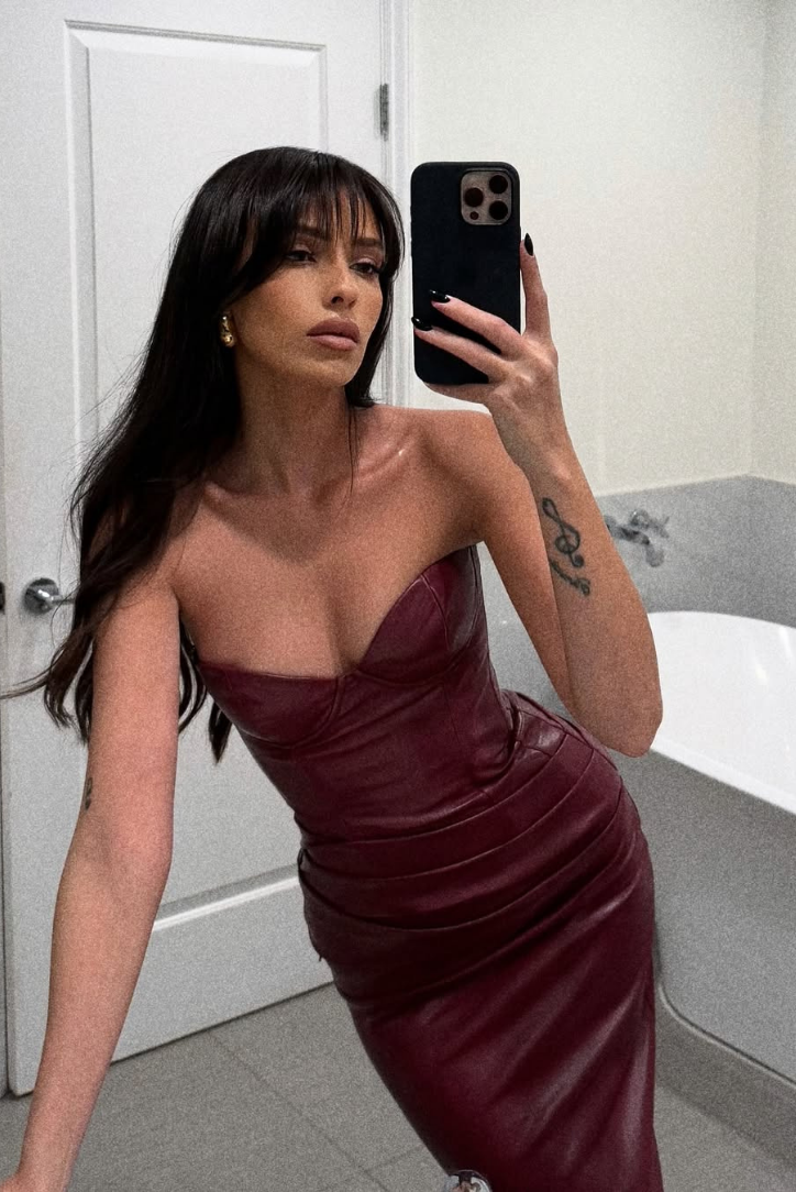 Savage Desire Faux Leather Maxi Dress