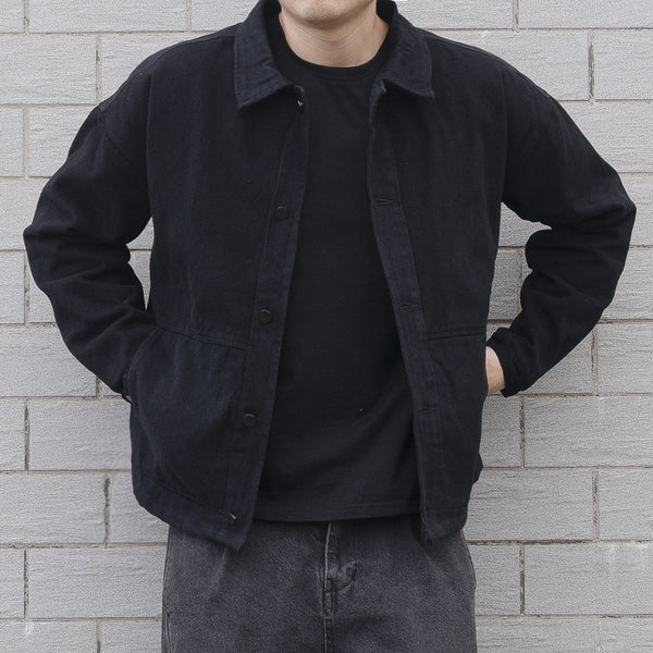 Byron Black Canvas Jacket