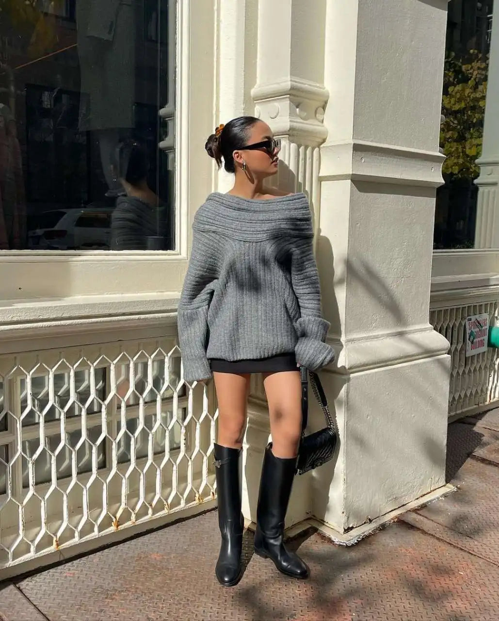 Luna Off-Shoulder Knit Jumper
