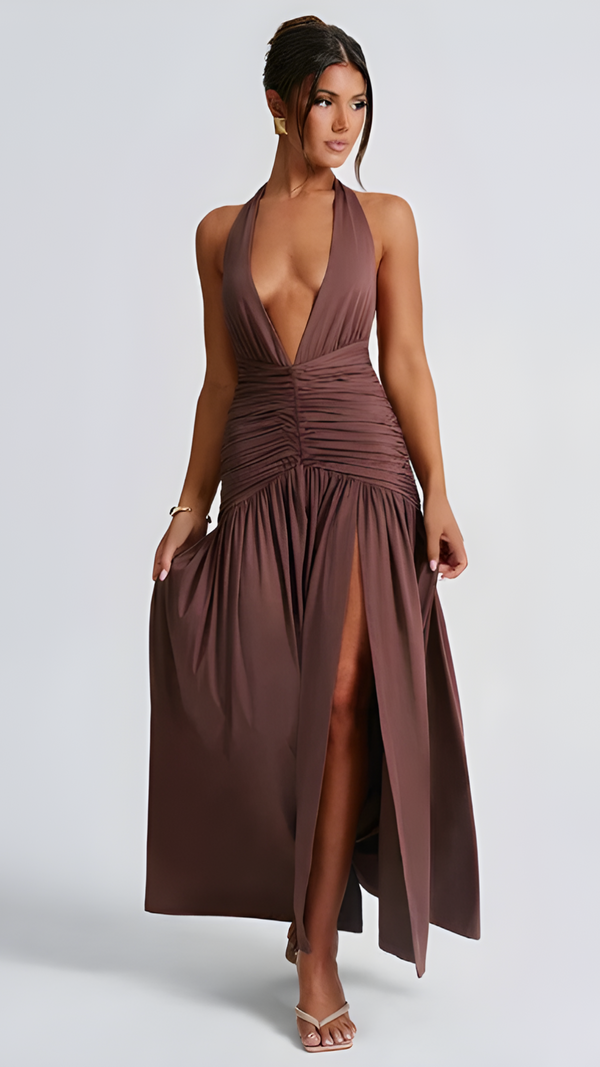 Veloura Twilight Plunge Maxi Dress