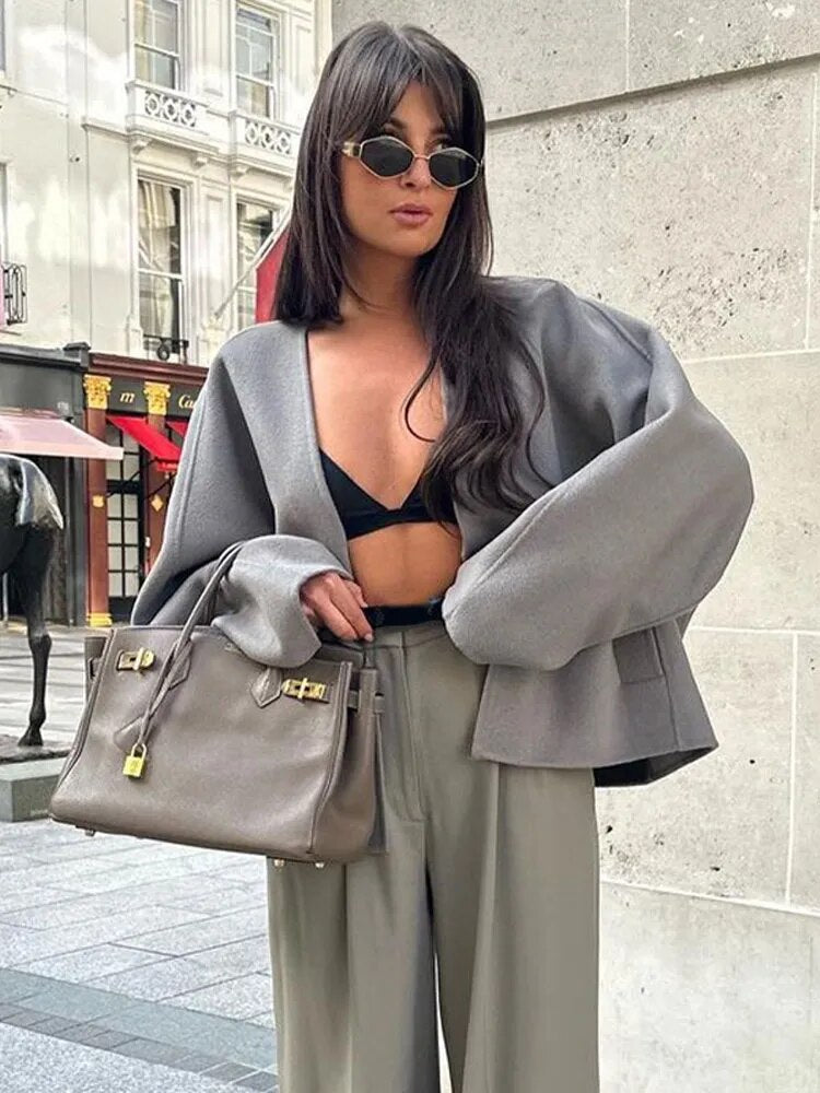 Monroe Oversized Cropped Blazer