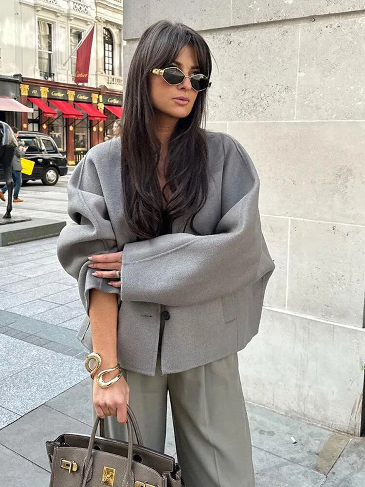 Monroe Oversized Cropped Blazer