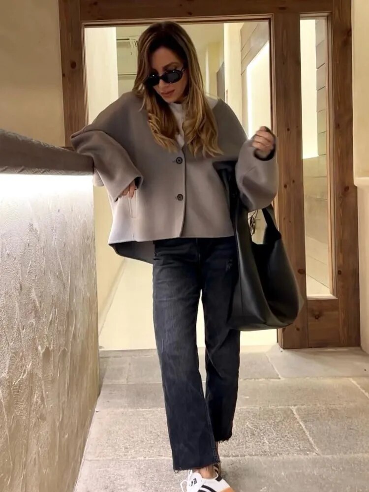 Monroe Oversized Cropped Blazer