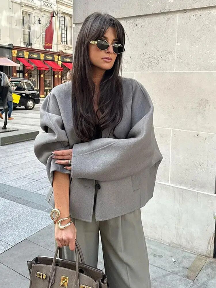 Monroe Oversized Cropped Blazer