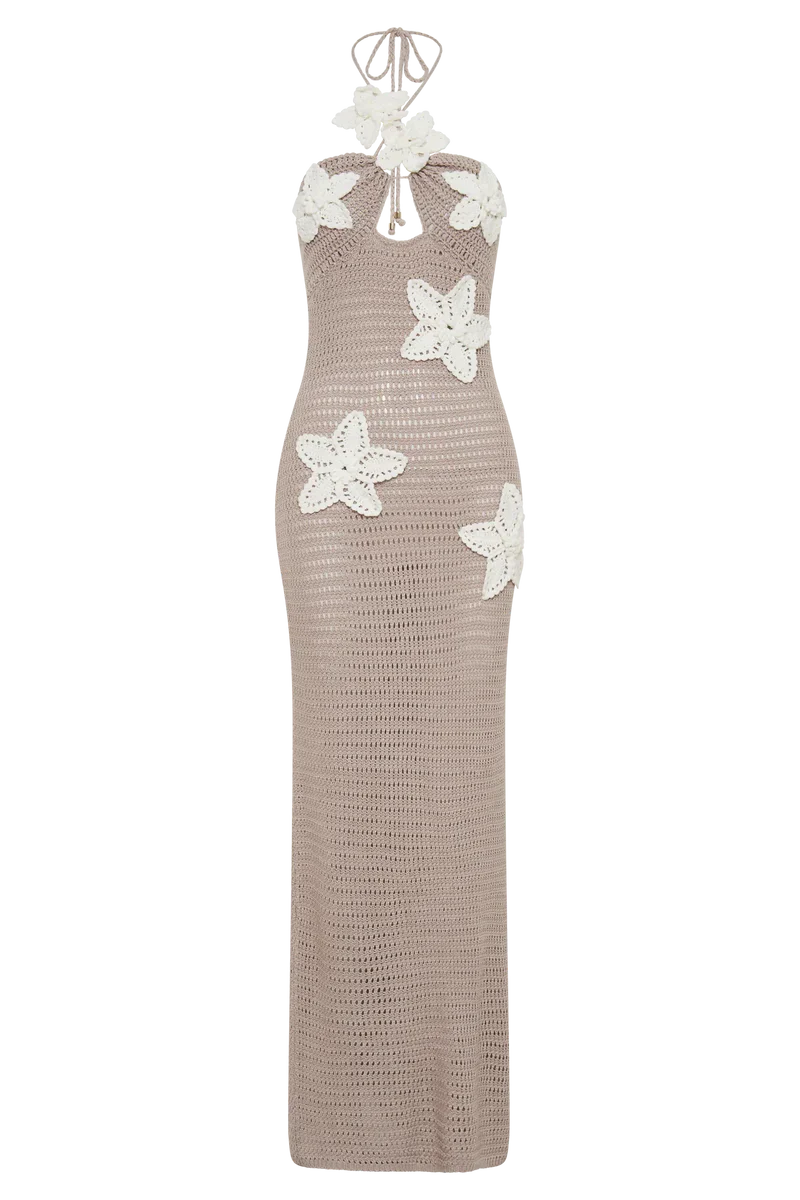 Khaki Solstice Bloom Maxi Dress