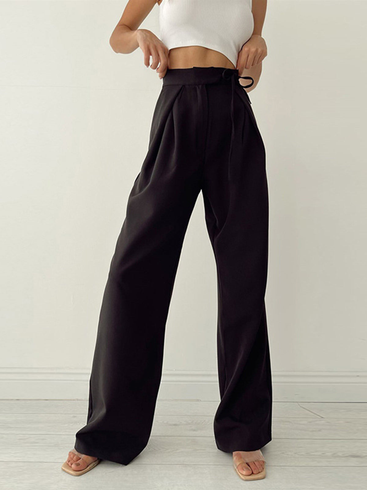Elodie Relaxed Tie-Waist Trousers