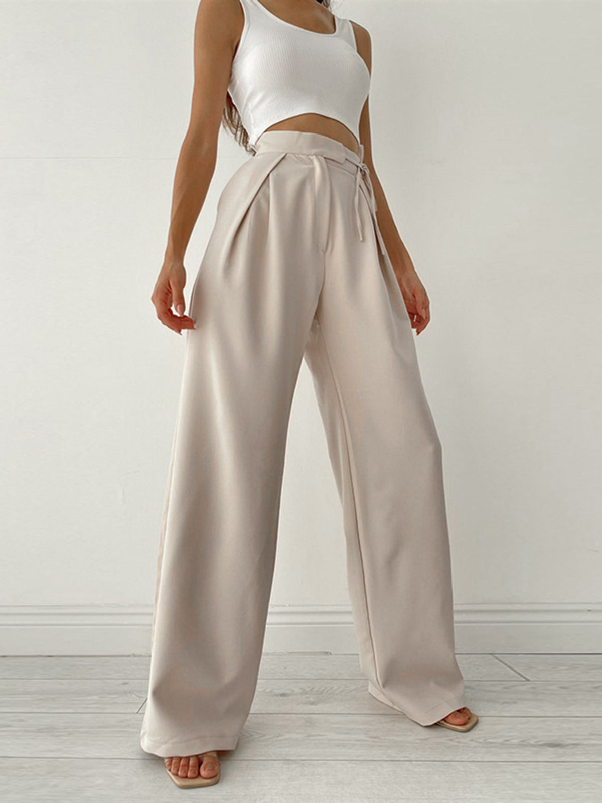 Elodie Relaxed Tie-Waist Trousers