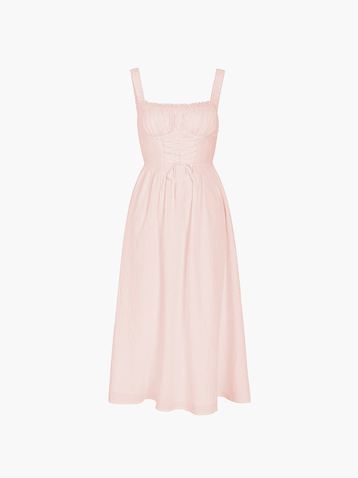 Smocked Corset Midi Dress
