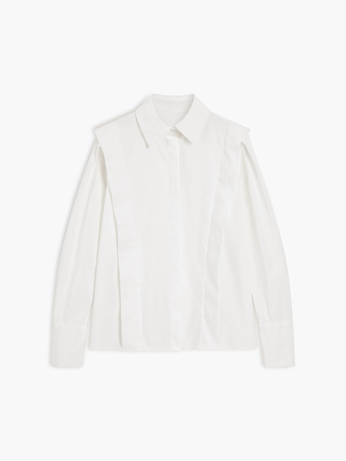 Structured Puff Sleeve Button-Up Shirt