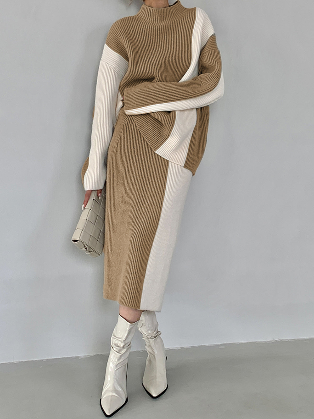 Brooklyn Colour-Block Knit Two-Piece Set