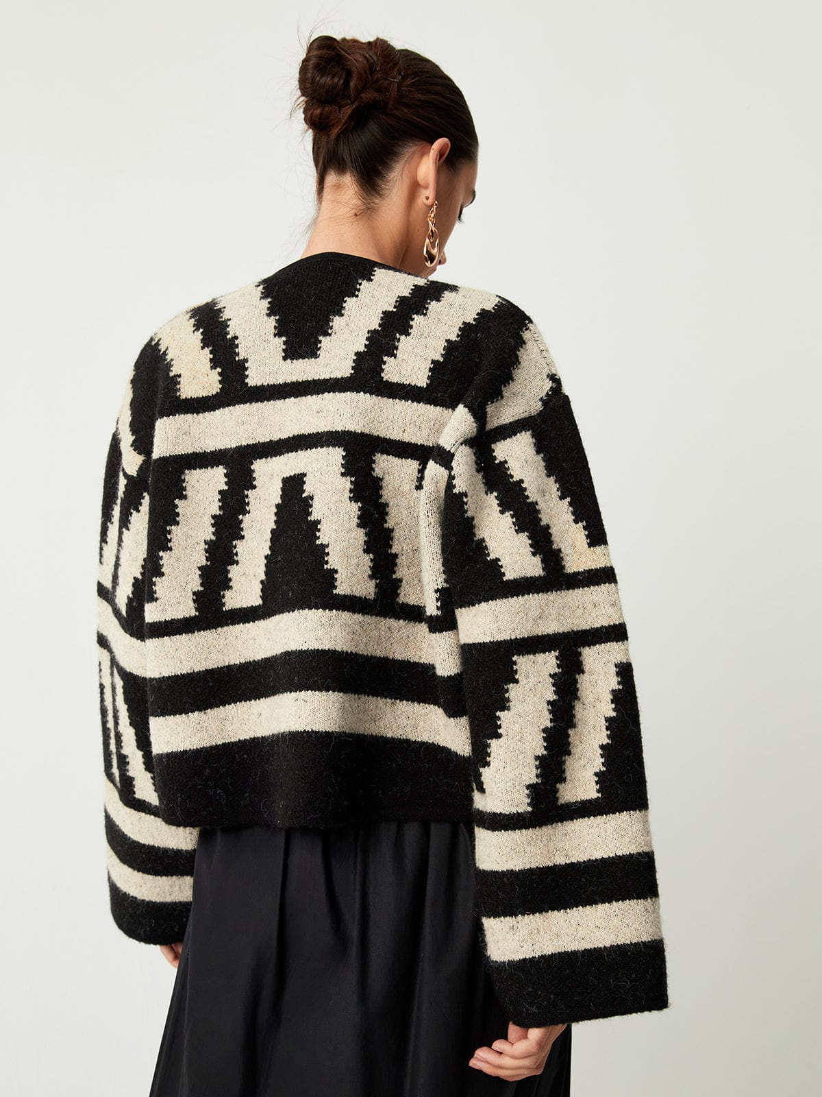 Andes Wool-Blend Wrap Cardigan