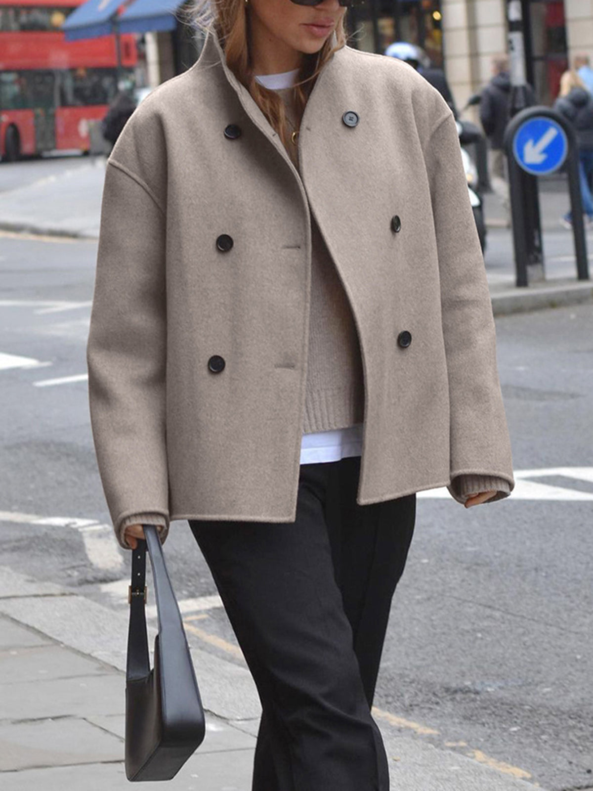 Sable Double-Breasted Coat
