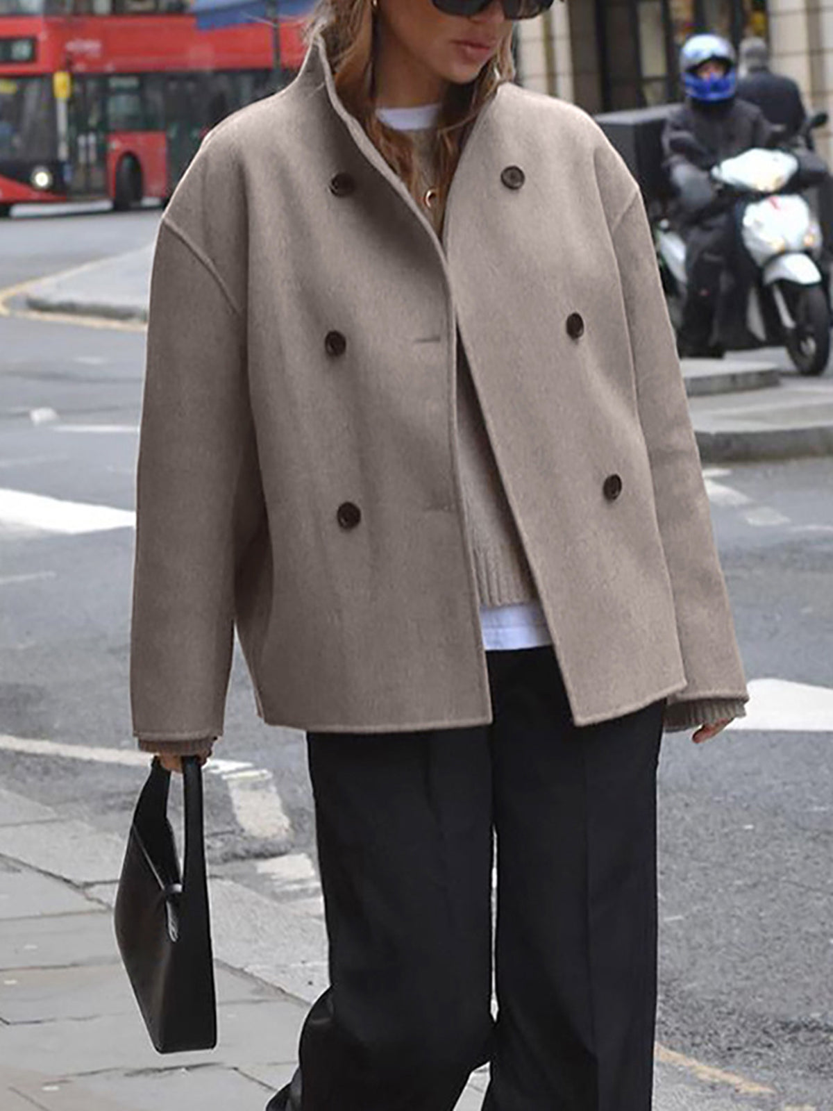 Sable Double-Breasted Coat