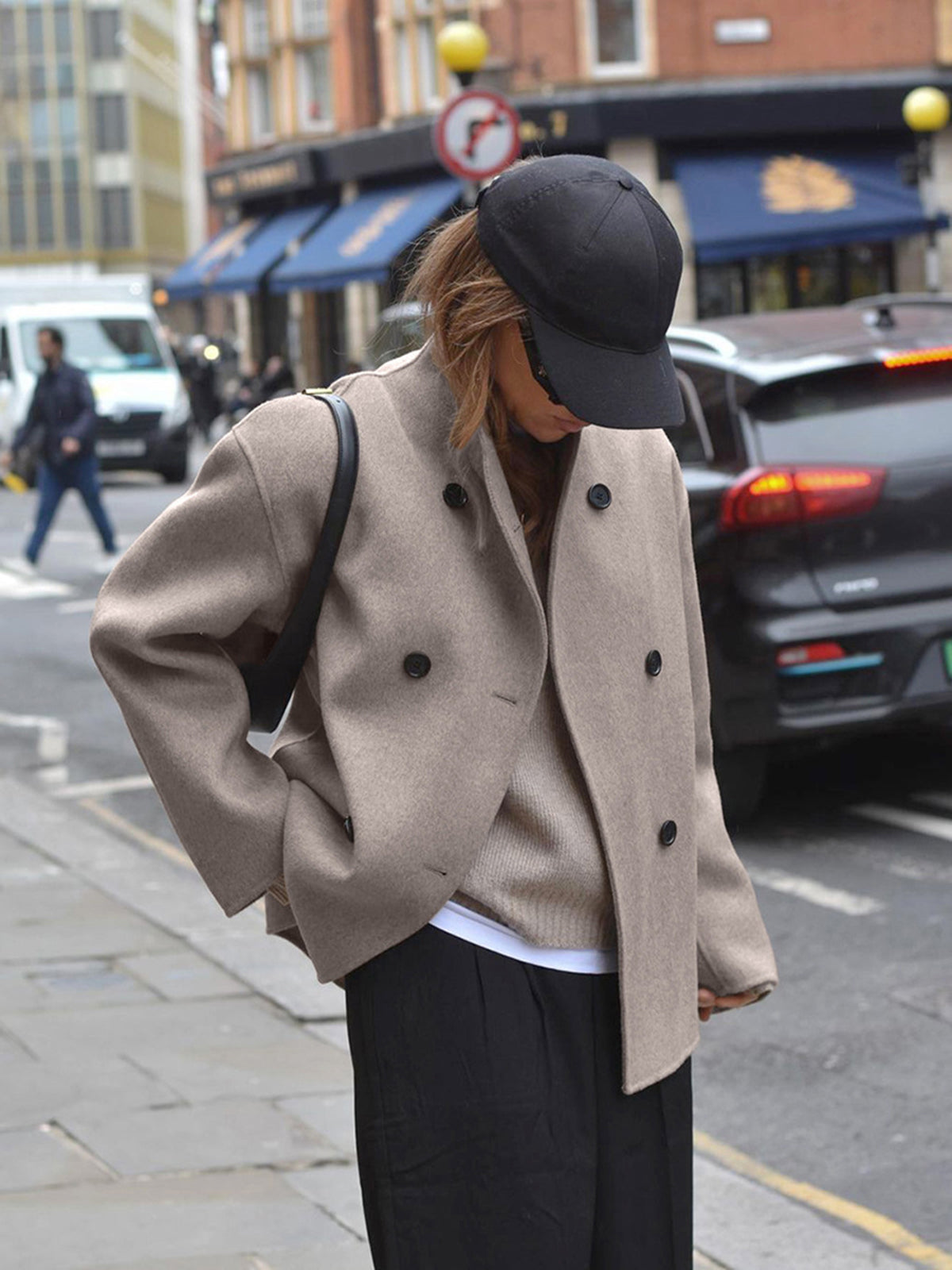 Sable Double-Breasted Coat