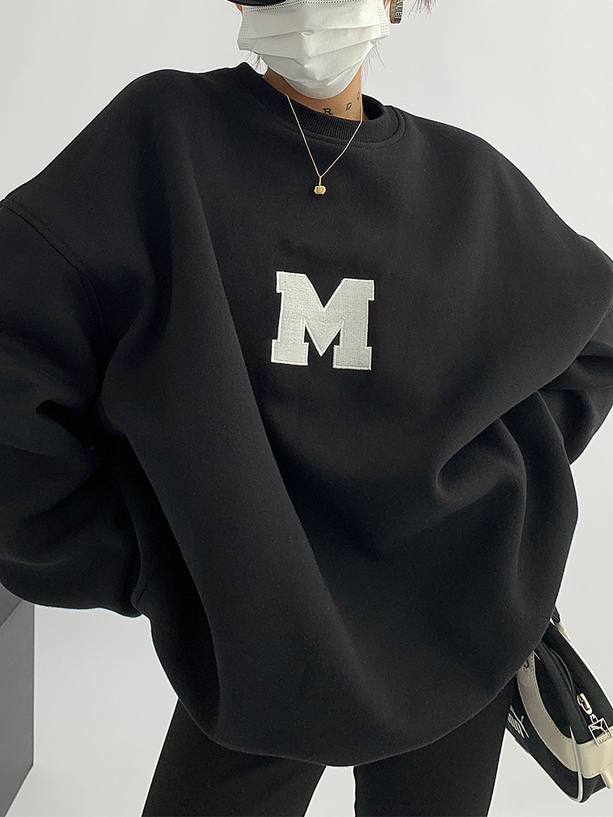Minimalism Varsity Oversized Sweatshirt