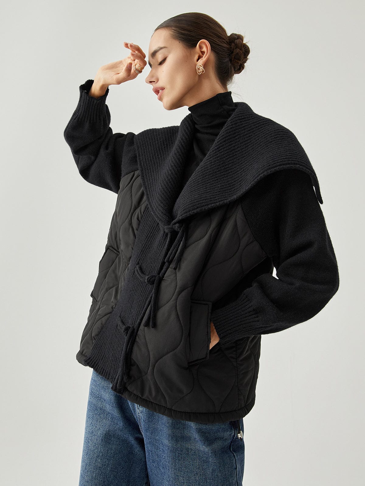 Everleigh Quilted Tie-Front Jacket