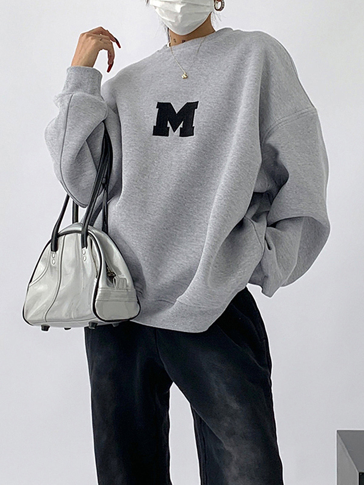 Minimalism Varsity Oversized Sweatshirt