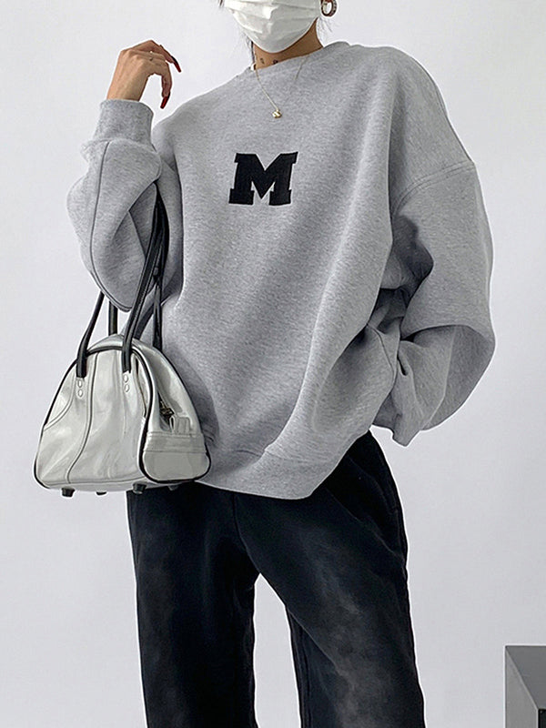 Minimalism Varsity Oversized Sweatshirt