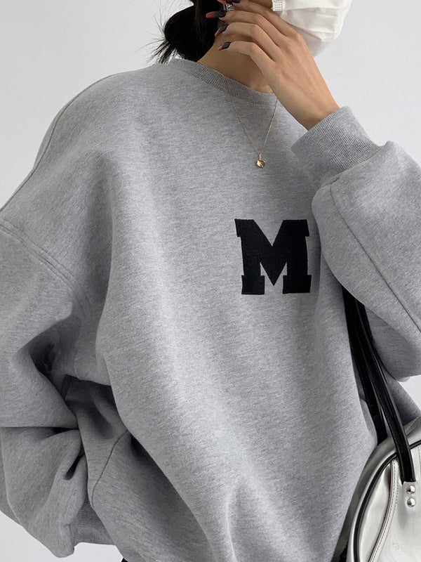 Minimalism Varsity Oversized Sweatshirt