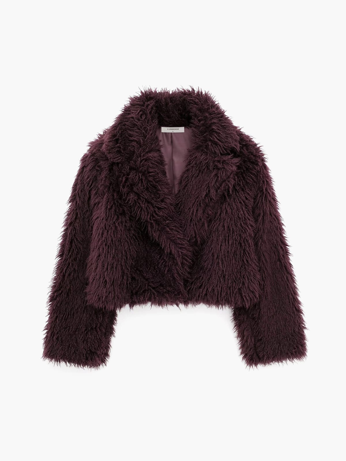 Burgundy Luxe Faux Fur Jacket