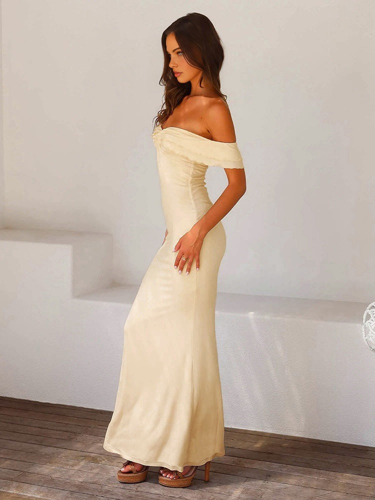 Sunset Serenade Off-Shoulder Gown